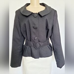 Georgio Sant'Angelo Women Business/Office/Carrer Blazer Jacket Textured Black 18